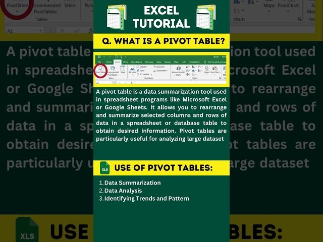 What is PIVOT Table in Excel | Excel Tips And Tricks #excel #exceltips #exceltutorial