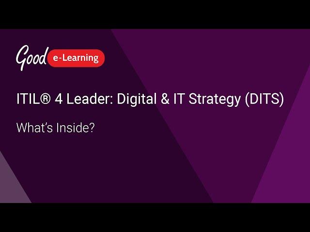 What's Covered in ITIL® 4 Leader: Digital & IT Strategy (DITS)