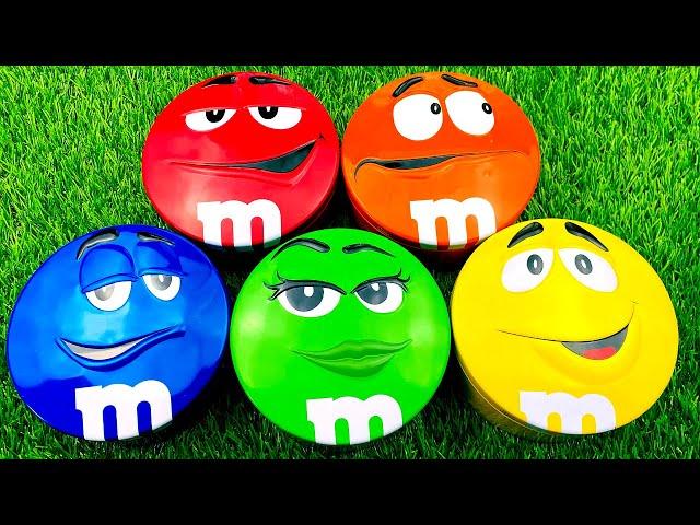 10 Minutes Satisfying with Rainbow Candies Unpacking From M&M'S Containers ASMR Slime Surprise