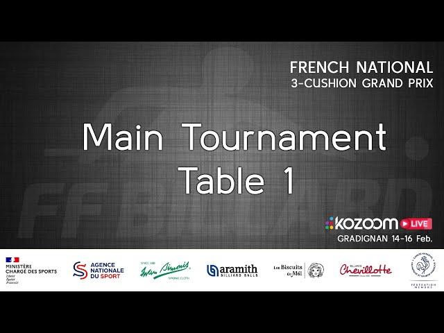 3-CUSHION French Grand Prix - Main Tournament - Table 1