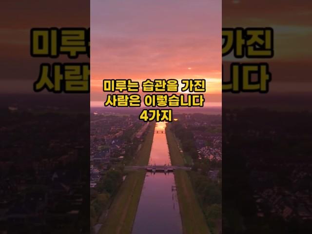 미루는 습관을 가진 사람은 이렇습니다 4가지 #명언 #좋은글 #심리 #지혜 #동기부여