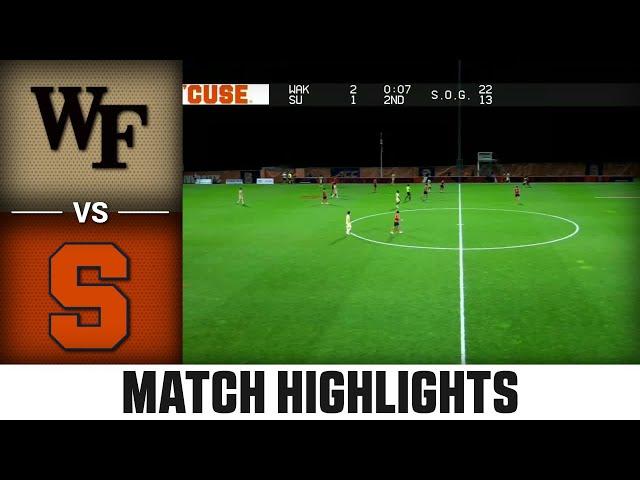 Wake Forest vs. Syracuse Match Highlights | 2024 ACC Men's Soccer