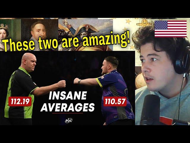 American Reacts INSANE AVERAGES! Luke Littler v Michael van Gerwen - 2024 Czech Darts Open