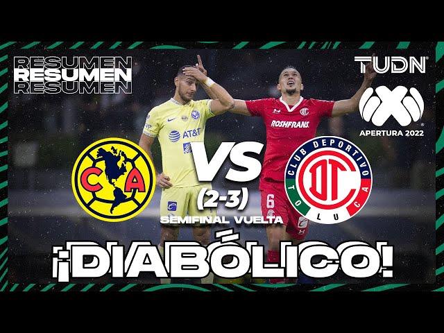 Resumen y goles | América (2) 1-1 (3) Toluca | Liga Mx AP2022 - Semis VUELTA | TUDN