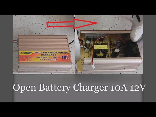 Opening 10 amp 12 volt battery charger