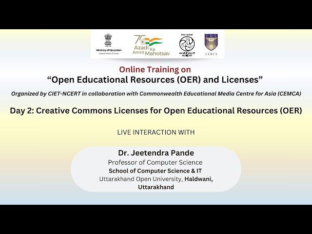 Day 2: Creative Commons Licenses for Open Educational Resources (OER)