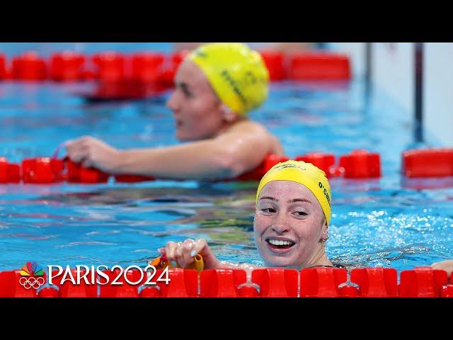 Mollie O’Callaghan gets the edge on Ariarne Titmus, field in women’s 200 free | Paris Olympics