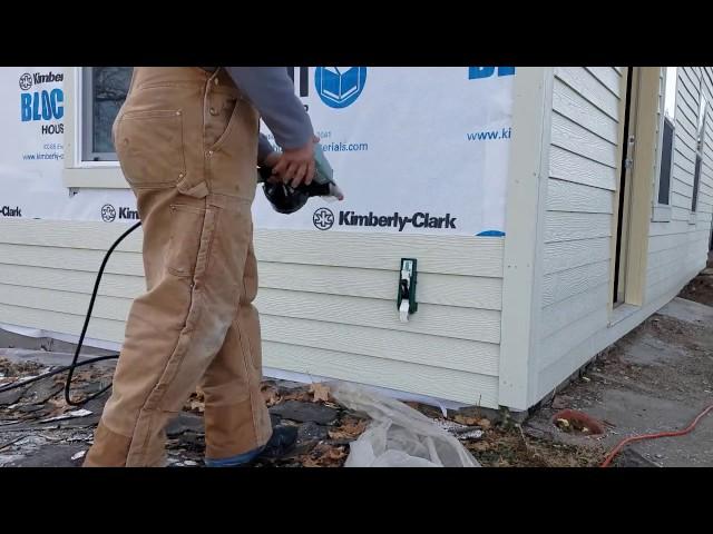 Installing fiber cement siding! DIY project.