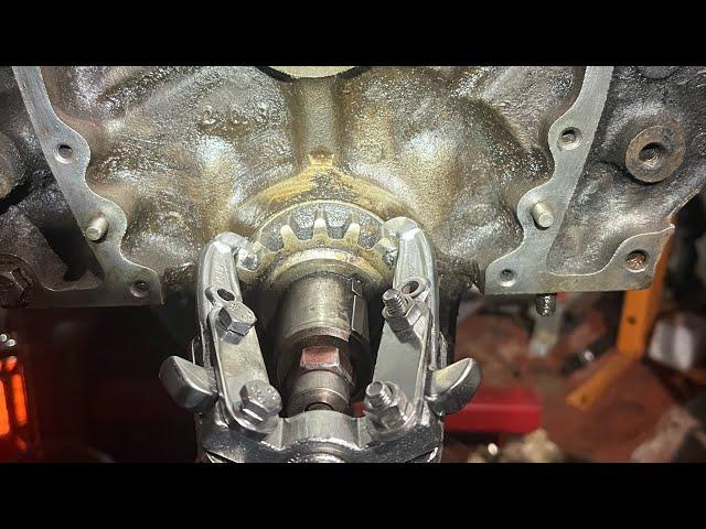 How to install timing crank sprocket on small block Chevy for a double roller chain.