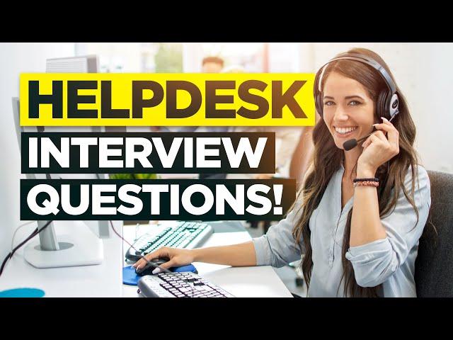 HELP DESK Interview Questions & Answers! (How to PASS a Help Desk or Desktop Support job Interview!)