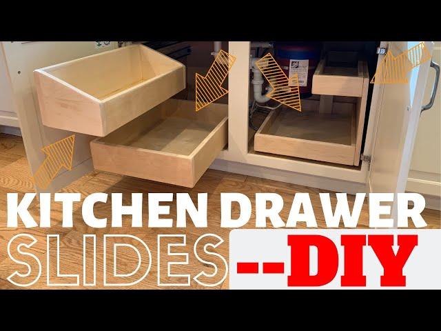 DIY Kitchen Drawers + Slides!