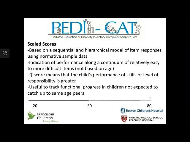 Using the PEDI-CAT in clinical practice and research