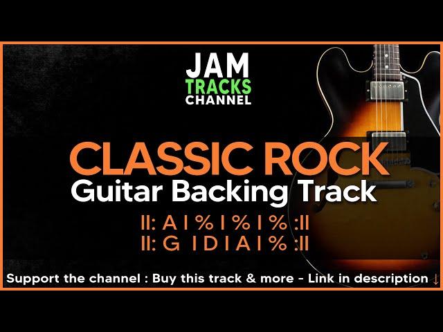 Classic Rock Guitar Backing Track in A