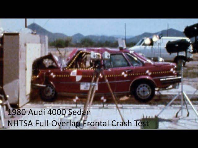 1980-1986 Audi 4000 Sedan (Typ 81) NHTSA Full-Overlap Frontal Crash Test