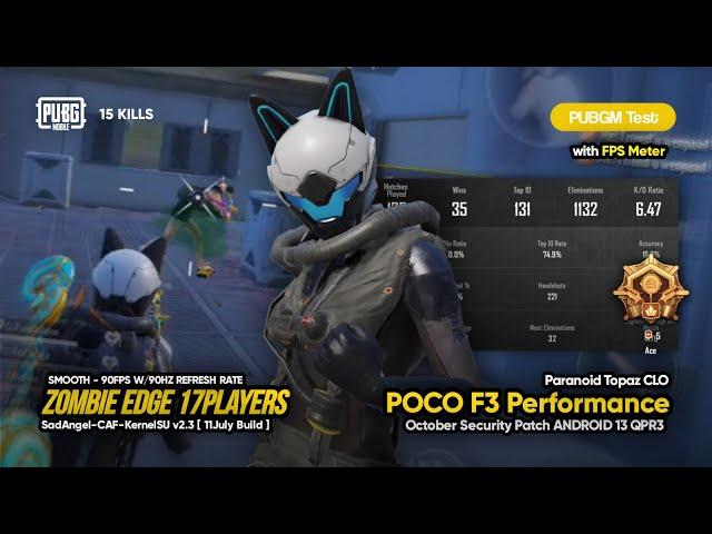 POCO F3 90FPS PERFORMANCE WITH CUSTOM ROM ‼️ Livik Gameplay - Paranoid Topaz-CLO | PUBGM Test #19