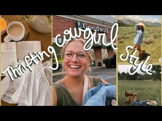 AWESOME COME THRIFT WITH ME (COWGIRL STYLE) HAUL & TRY ON