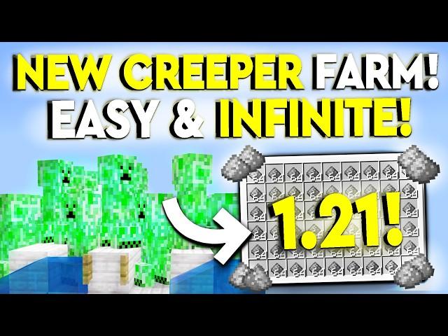 BEST INFINITE CREEPER FARM MINECRAFT 1.21! Bedrock MCPE/Xbox/PS4/Nintendo Switch/Windows 10