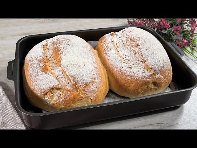 I don't buy bread anymore! A new perfect recipe for quick bread in 5 minutes. Bread without Milk