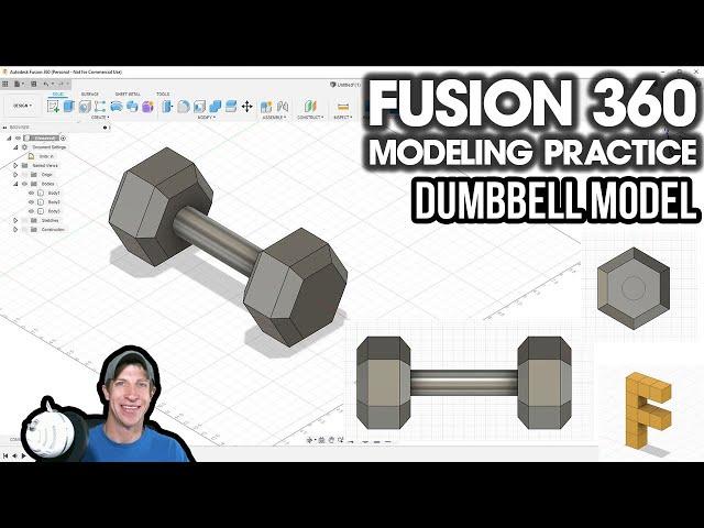 Modeling a Dumbbell - Autodesk Fusion 360 Modeling Practice