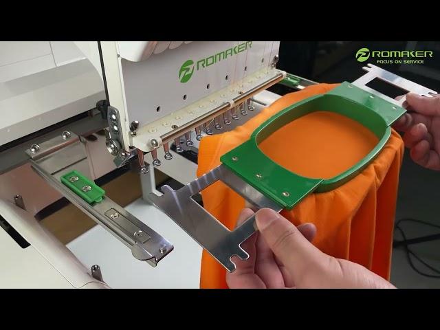 How to embroider t-shirt on single head embroidery machine?
