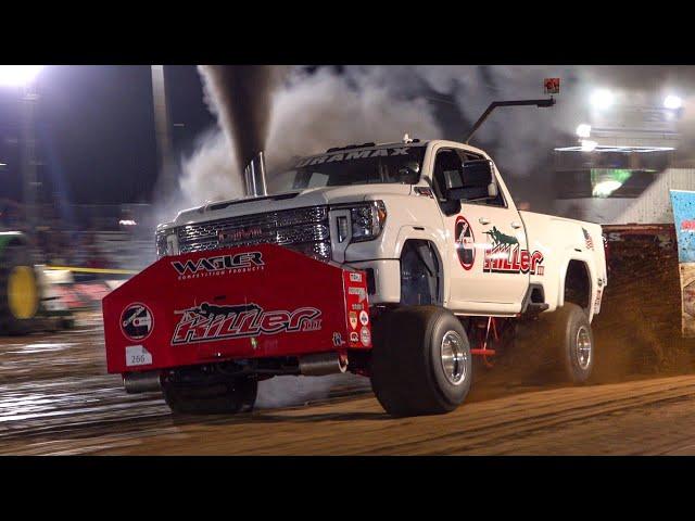 Super Stock Diesel Truck Pulling 2023 Scheid Diesel Extravaganza (friday session) PRO Pulling League