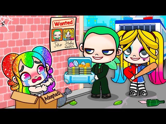 I WAS ADOPTED By Joker & Harley Quinn | Sad Story | Avatar World | Pazu Games