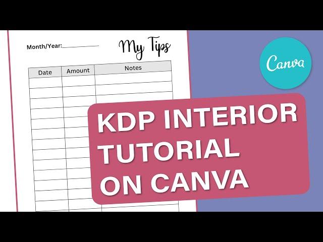 Create Professional Interiors for FREE on Canva (for KDP Low Content Books)