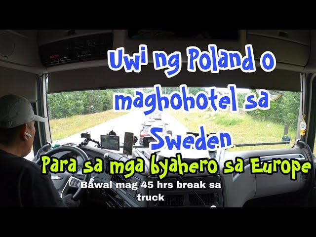 Uwi ng Poland o mag hotel sa Sweden buhay truckers sa Europe