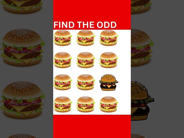 Find odd "BURGER"  emoji    #S146