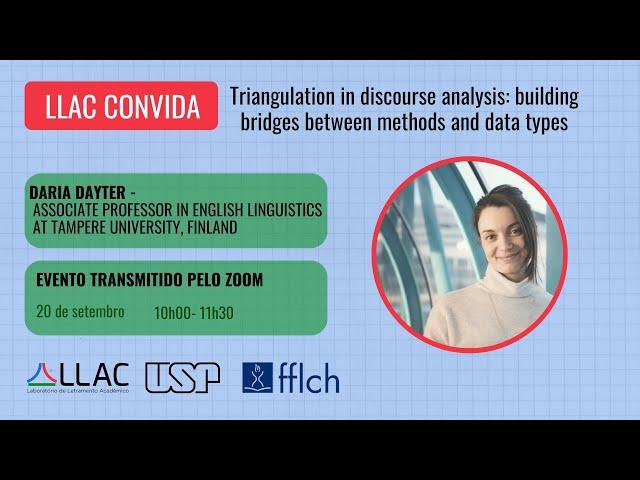 LLAC Convida (20.09): Triangulation in discourse analysis com Daria Dayter