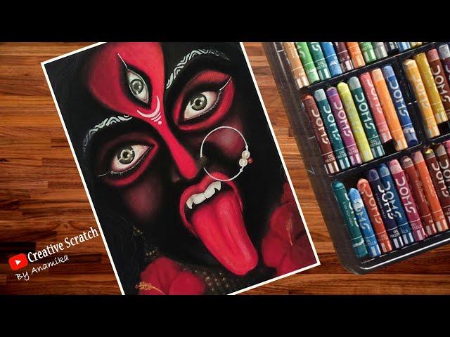 Easy Kali Mata Drawing | Angry Kali Mata Drawing | Kali Thakur Drawing Easy