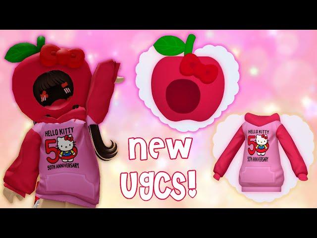 NEW UGCs! Hello Kitty Apple Hat & Hoodie | Roblox My Hello Kitty Cafe | Riivv3r