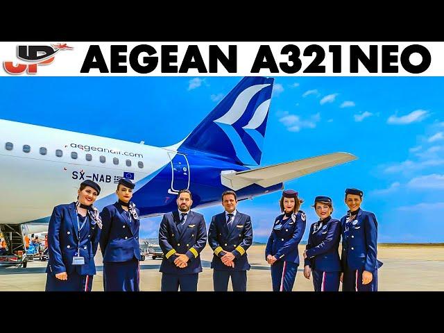 AEGEAN Airbus A321NEO Athens Takeoff + Walkaround