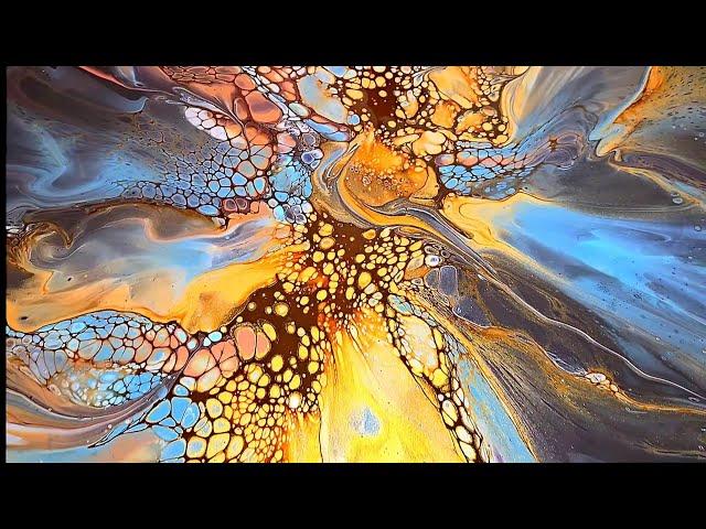 2 Beautiful Fluid Art Paintings Created By A Blow Dryer! #acrylicpour #fluidart #paintingtechniques