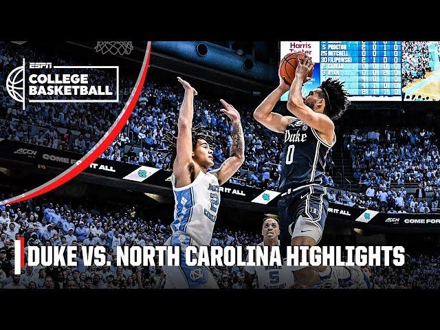 Duke Blue Devils vs. North Carolina Tar Heels | Full Game Highlights | ESPN College Basketball