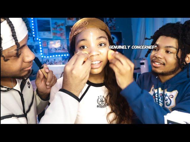 My brothers try to do my makeup… GONE WRONG