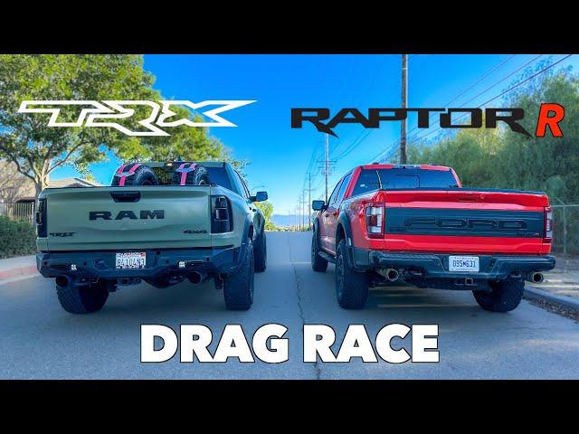 2023 Ford Raptor R vs Ram TRX DRAG RACE