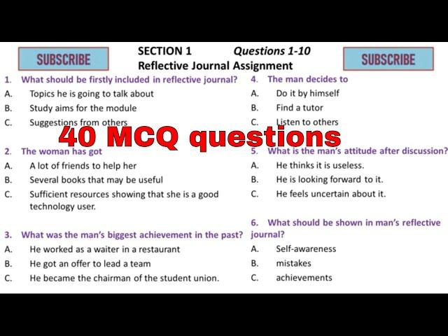 IELTS Listening MCQ - complete practice test (40 MCQ)