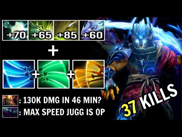 CRAZY FAST 130k DMG in 46 Min Max Attack Speed Juggernaut vs Spectre Epic Late Game Fights Dota 2