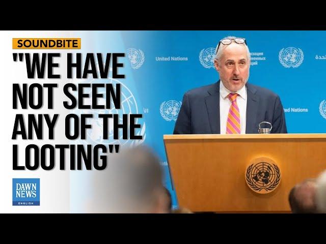 UN Rebuts Netanyahu’s Claim Of Hamas Selling Gaza Aid | Dawn News English