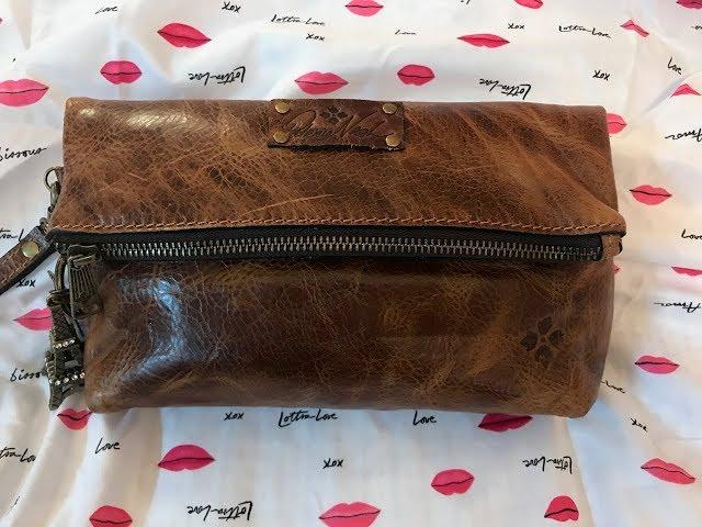 What's in my Patricia Nash Valerie Cognac Wristlet Clutch Bag