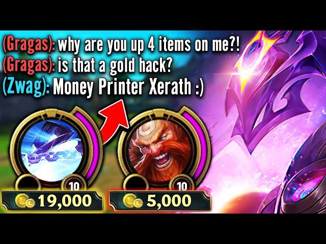 How I got up 14,000 gold on Gragas in under 20 minutes... (MONEY PRINTER XERATH)