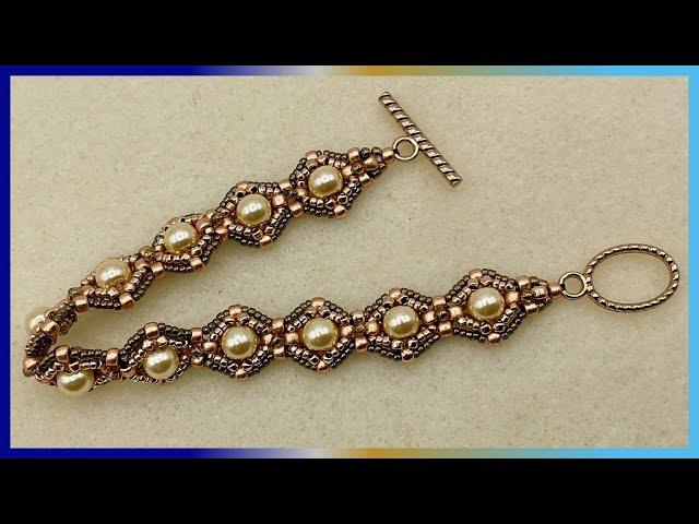 Seed Bead and Pearl Bracelet Tutorial