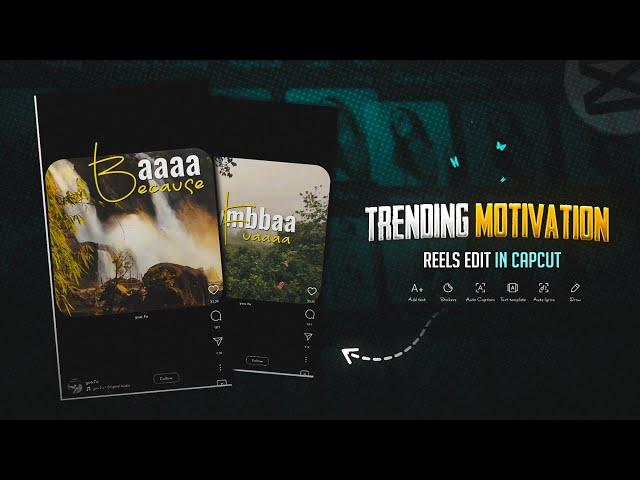 Trending Cinematic Text Reels Video Editing | Trending Motivation Video Edit In Capcut 