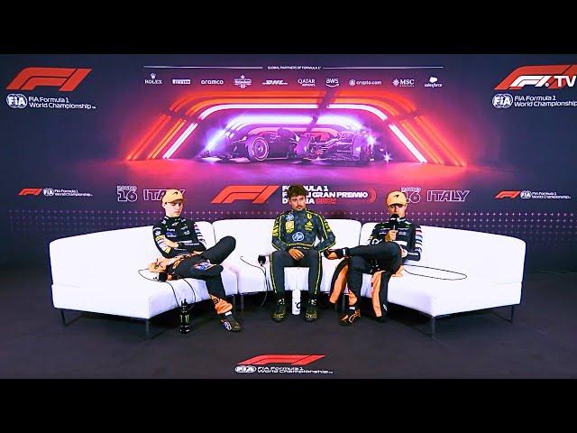 F1 Italian GP Post Race Press Conference w/Charles, Oscar & Lando| FORMULA 1 2024 Italian Grand Prix