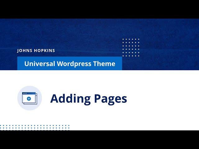 Adding Pages