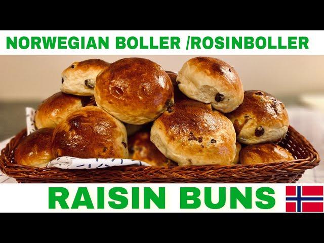 RAISIN BUNS RECIPE  | HOW TO MAKE RAISIN ROLLS (ROSINBOLLER OPPSKRIFT)