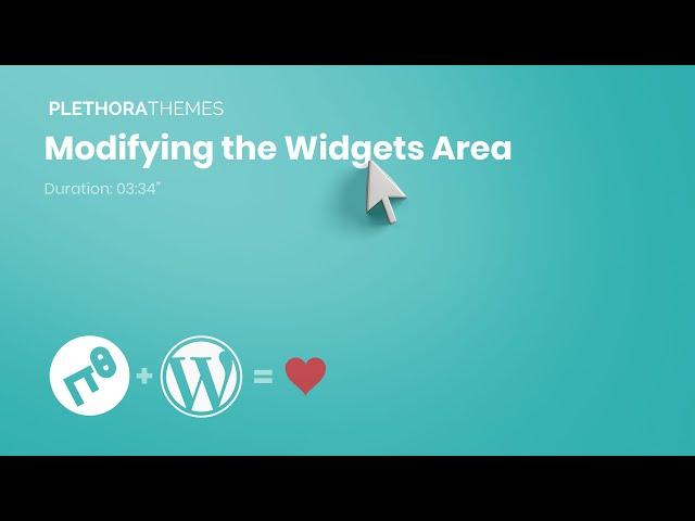 Plethora WordPress Themes | Modifying the Widgets Area