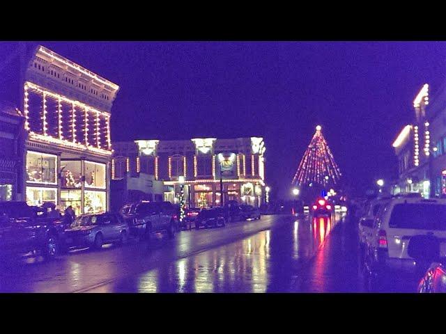 Ferndale, CA Christmas, A Walking Tour at Night