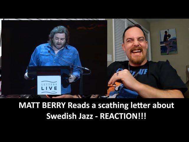 American Reacts to MATT BERRY reads a truly brutal letter from Robert Crumb REACTION